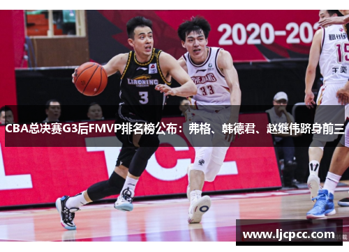 CBA总决赛G3后FMVP排名榜公布：弗格、韩德君、赵继伟跻身前三
